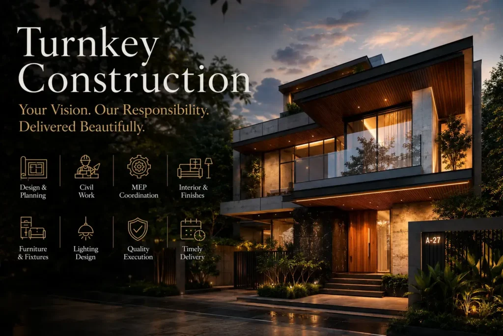 turnkey construction project by Aakriti Studio