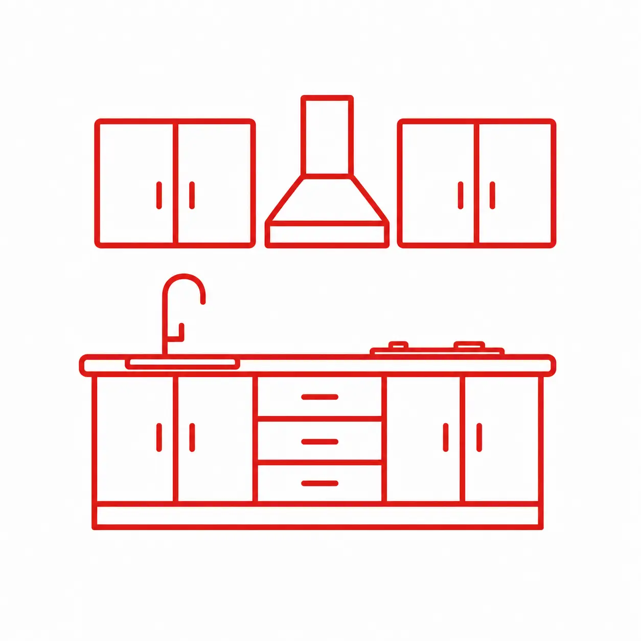 Modular Kitchen Design Service Modular kitchen design icon for residential interior services