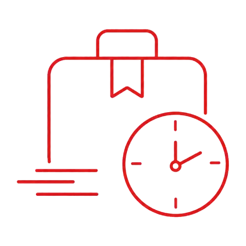 On-Time Project Delivery On-time project delivery icon for interior design and execution handover