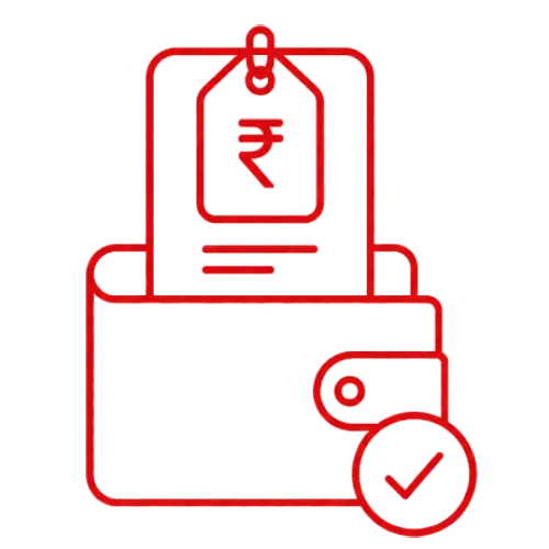 Transparent Interior Pricing Transparent pricing icon for interior design projects with no hidden costs