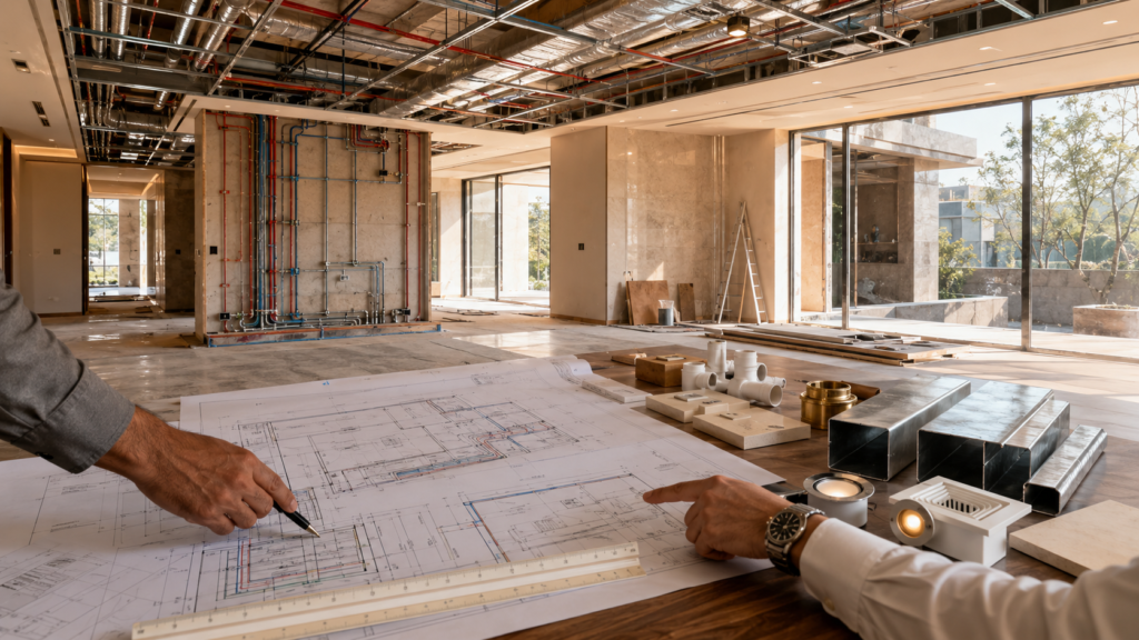 MEP coordination EPC guide for Delhi NCR homeowners by Aakriti Studio