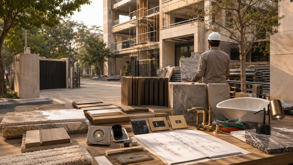 procurement in EPC construction for Delhi NCR homes by Aakriti Studio